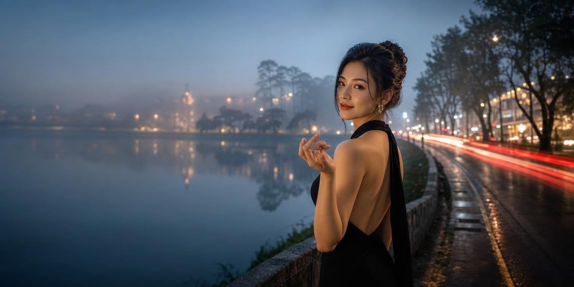 Ánh đèn neon đêm Đà Lạt phản chiếu trên màn hình điện thoại đang mở ứng dụng cá cược